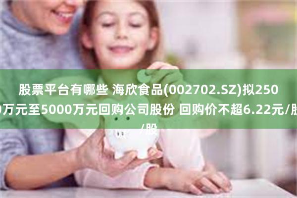 股票平台有哪些 海欣食品(002702.SZ)拟2500万元至5000万元回购公司股份 回购价不超6.22元/股