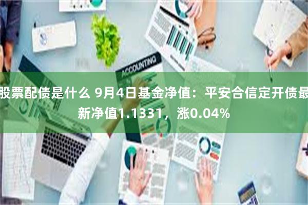 股票配债是什么 9月4日基金净值：平安合信定开债最新净值1.1331，涨0.04%