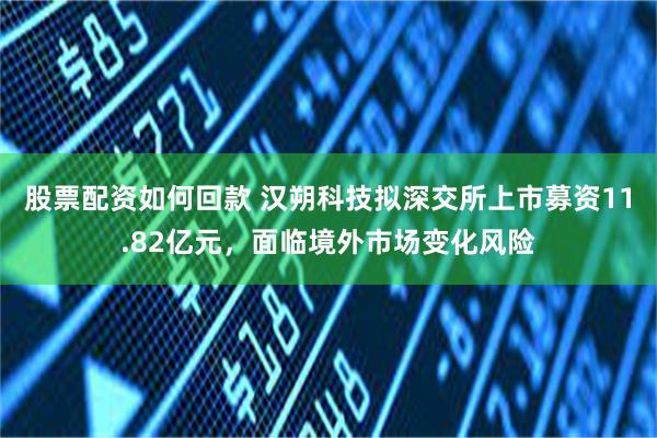 股票配资如何回款 汉朔科技拟深交所上市募资11.82亿元，面临境外市场变化风险