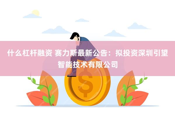 什么杠杆融资 赛力斯最新公告：拟投资深圳引望智能技术有限公司