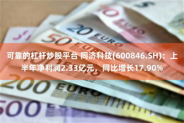 可靠的杠杆炒股平台 同济科技(600846.SH)：上半年净利润2.33亿元，同比增长17.90%