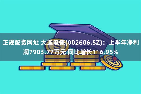 正规配资网址 大连电瓷(002606.SZ)：上半年净利润7903.77万元 同比增长116.95%