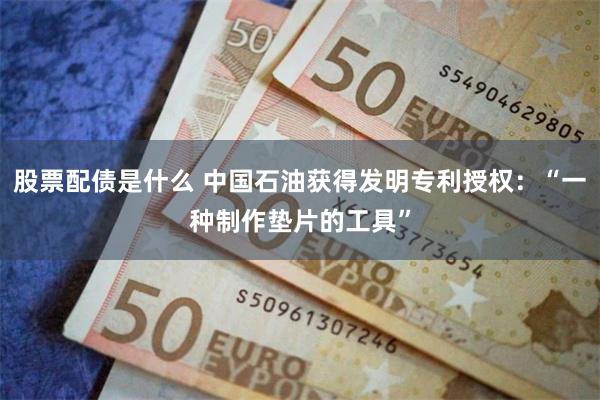 股票配债是什么 中国石油获得发明专利授权：“一种制作垫片的工具”