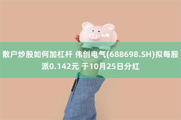 散户炒股如何加杠杆 伟创电气(688698.SH)拟每股派0.142元 于10月25日分红