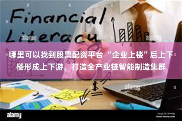 哪里可以找到股票配资平台 “企业上楼”后上下楼形成上下游，打造全产业链智能制造集群